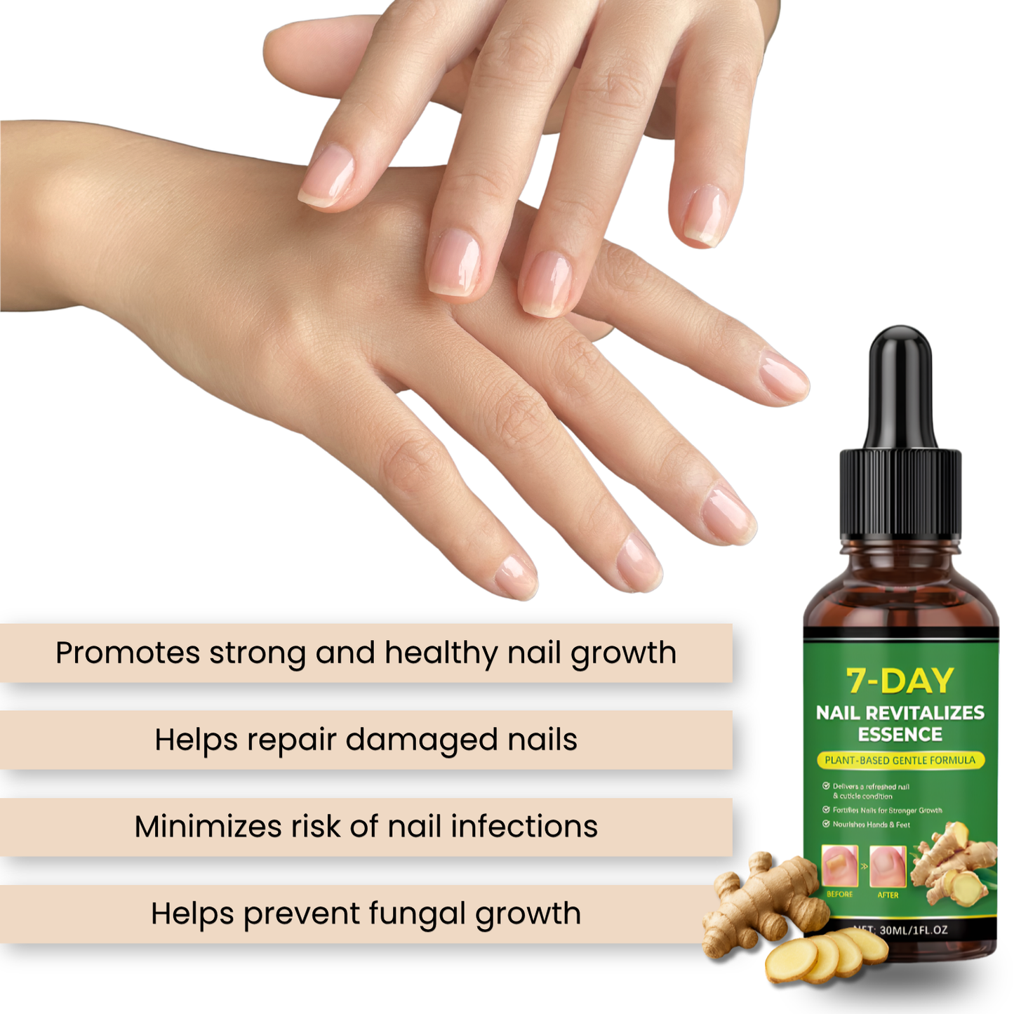 Multiple Sevune nail serum bottles showing bundle options with hands applying serum