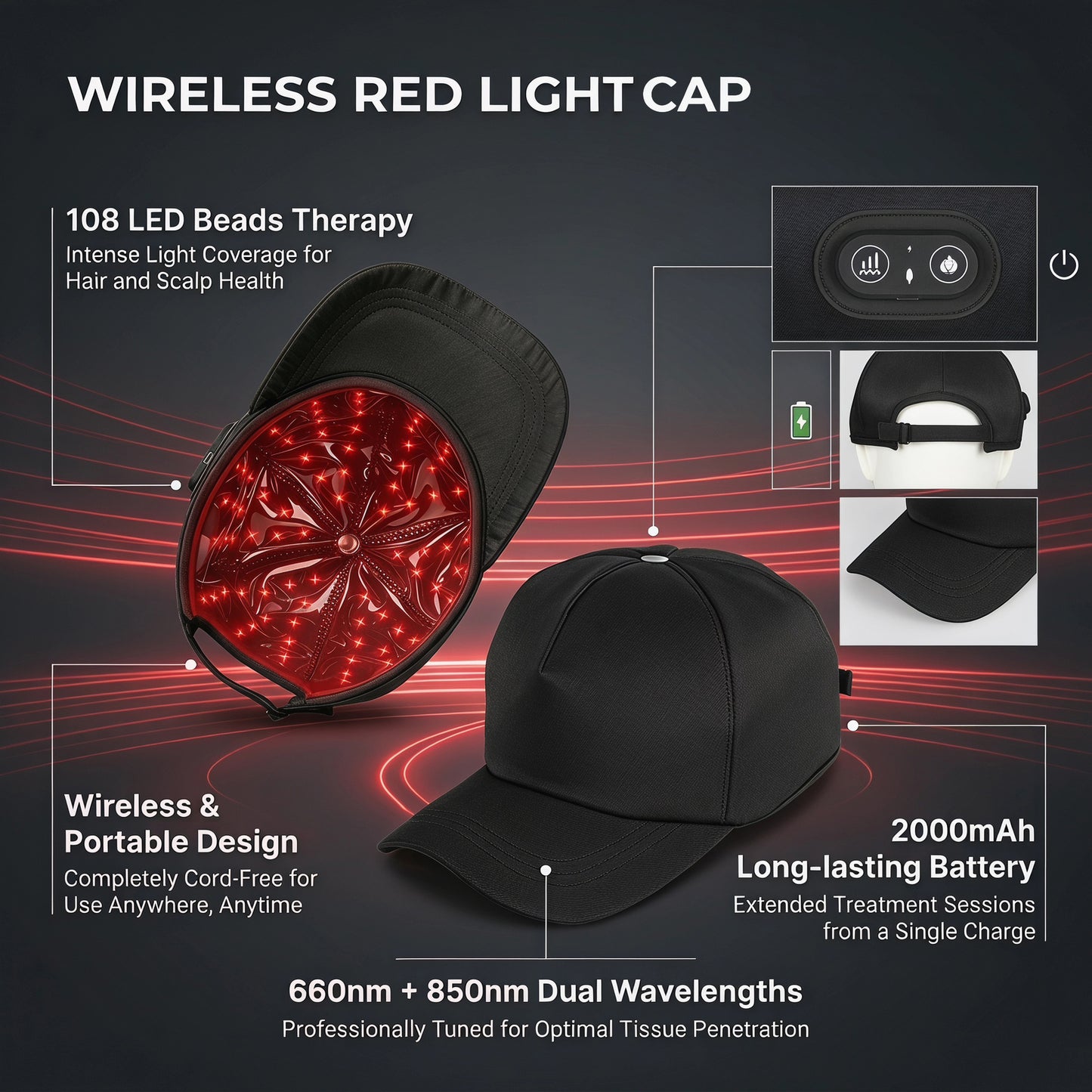 Sevune™ — Red Light Therapy Regrowth Cap