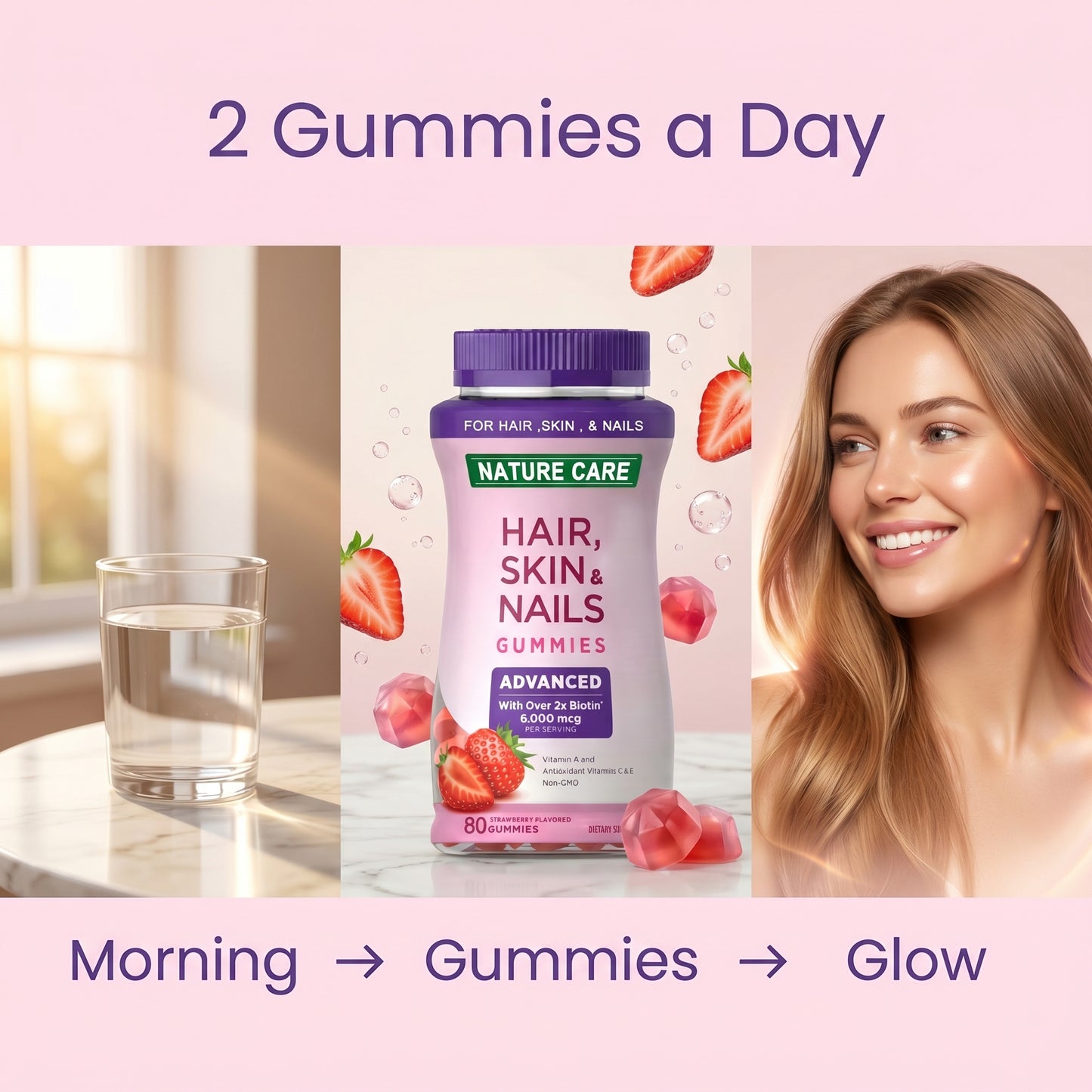 Sevune Hair, Skin & Nails Gummies — Advanced Biotin 6,000 mcg