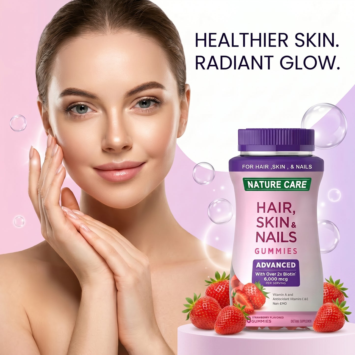 Sevune Hair, Skin & Nails Gummies — Advanced Biotin 6,000 mcg